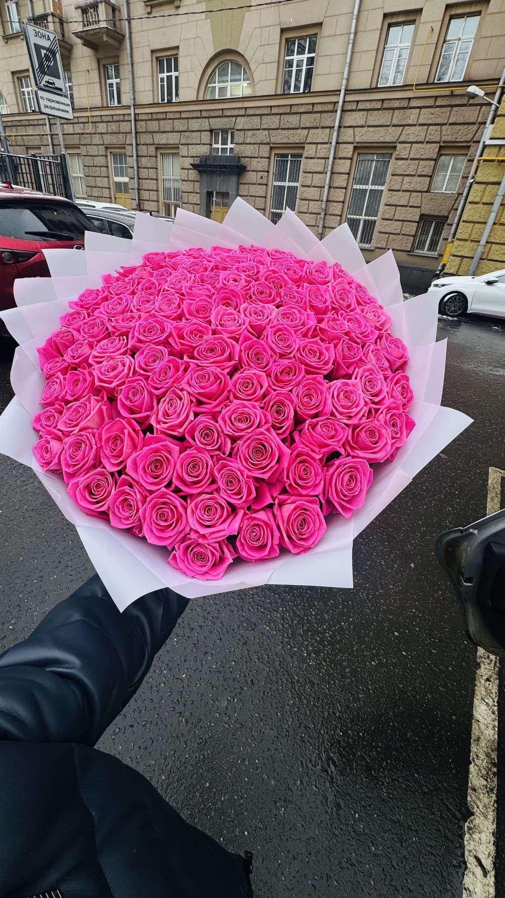 Пудровая вуаль — букет Bellaflore